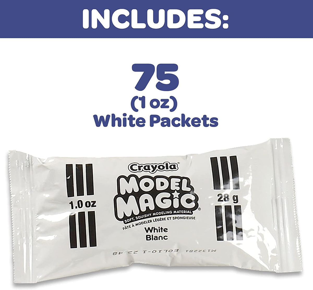 Crayola Model Magic - White (1Oz), 75 Count, Bulk Clay, Air Dry Modeling  Clay For Kids, Bulk School Supplies For Teachers – TheWorldMall