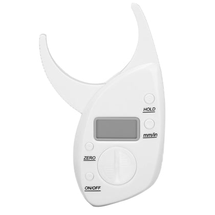 Body Fat Caliper, Digital Display Skin Calipers Body Fat Body Fat Monitors Skin Fat Caliper Tester Body Fat Measurement Device Fat Calipers for Fitness Enthusiasts for Trainers (White)