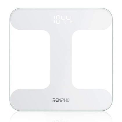 RENPHO Scale for Body Weight, Bathroom Scales for Weight, Weighing Machine with LED Display, Highly Accurate to 0.1lb, Upgraded Batteries Included, 400 lbs/180kg Capacity, White, Core TS