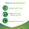 NexTemp Single-Use Thermometers - Individually Wrapped Disposable First Aid Supplies, High-Accuracy For Work, School, Home, Travel, and Healthcare Use, Fahrenheit, 100-Pack, by Medical Indicators Inc.