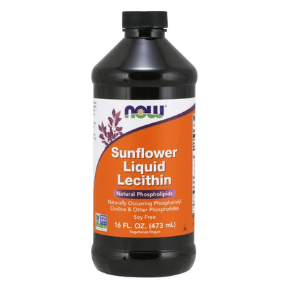 NOW Foods Supplements, Sunflower Lecithin with naturally occurring Phosphatidyl Choline and Other Phosphatides, Liquid, 16-Ounce