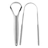 Tongue Cleaner with 2 Mini Hooks Medical Grade Stainless Steel Tongue Brush for Adults and Kids Reduce Bad Breath Tongue Scraper (2 Pack)