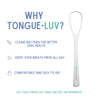 Tongue Luv Ergonomic Tongue Scraper - Dentist-Developed Tongue Cleaner for Adults - Gentle Stylish Tongue Scrubber for Oral Care, Dental Hygiene - Large