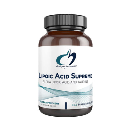 Designs for Health Lipoic Acid Supreme - 300mg Alpha Lipoic Acid with Taurine - Vegan, Non-GMO ALA Supplement (60 Capsules)