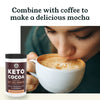 Keto Cocoa | Keto Hot Chocolate Drink Mix Powder - Sugar Free, Low Carb with Protein and MCT Oil Powder