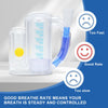 Breathing Trainer for Adults,Breathing Exercise Device for Lungs, 5000ml Volume Measurement with Flow Rate Indicator. transparent breathing device.breathing trainer,trainer.Incentive Spirometer Adult.