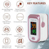 Pulse Oximeter Fingertip, Oxygen Meter Finger Pulse Oximeter, Oximeter Finger with Pulse, Blood Oxygen Saturation Monitor, Large LED Display Oximetry with Lanyard (Rose Gold)