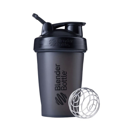 BlenderBottle Classic Shaker Bottle Perfect for Protein Shakes and Pre Workout, Black, 20 Ounce