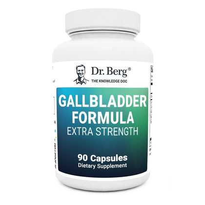 Dr. Berg Gallbladder Formula Extra Strength - Made w/Purified Bile Salts & Digestive Enzymes - Includes Carefully Selected Digestive Herbs - Full 45-Day Supply - 90 Capsules