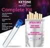 150ct ??? T R I P L E TEST Ketone Strips | Complete KIT | 3X Urine Accuracy for Ketogenic, Ketosis, Low-carb, Paleo & Keto Diets | Urinalysis Test Tube, Travel Pouch & Built-in Color Chart | XL Strip