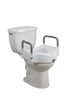 Drive Medical RTL12027RA 2-in-1 Raised Toilet Seat with Removable Padded Arms, Standard Seat