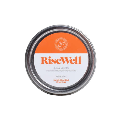 RiseWell a-HA Mints - Xylitol Mints - Dry Mouth Mints for Oral Health - Sugar Free Breath Mints with Xylitol, Hydroxyapatite - Natural Breath Mints Promoting Remineralization, Fresh Breath, 30 Count