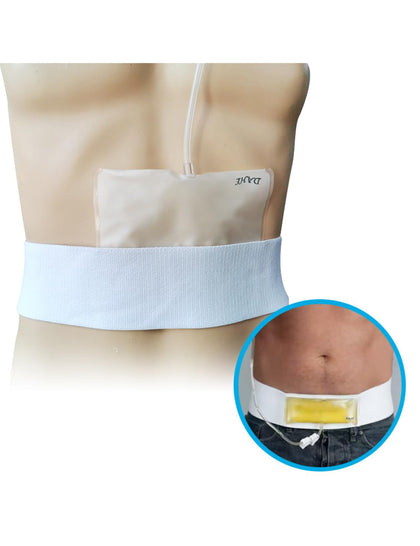 DAHE Urine Test Bag Abdominal Belt Concealed Urine Test Belt Portable Bag for Working Test Screen (Short)