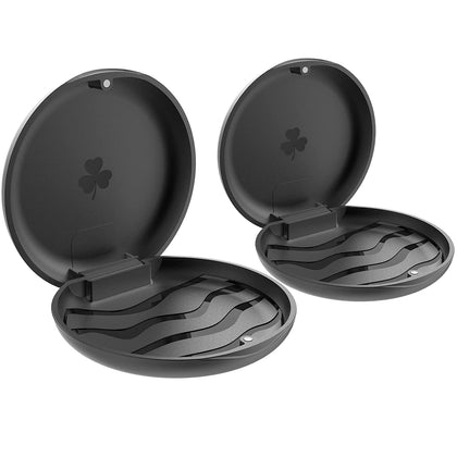 ARGOMAX - 2 Pack Retainer Mouth Guards Travel Cases, Black + Black.