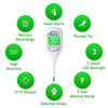 Boncare 9 Seconds Thermometer for Adults - Digital Oral Thermometer for Fever (Rice-White)