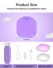 Retainer Case, Aligner Case with Vent Holes Compatible with Invisalign, Mouth Guard Case, Cute Retainer Case with Mirror, Replaceable Silicone Pads with Retainer Removal Tool and Brush, Purple