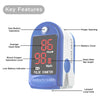 FaceLake ® FL400 Pulse Oximeter Fingertip with Carrying Case, Batteries, Lanyard, and Warranty (Blue)