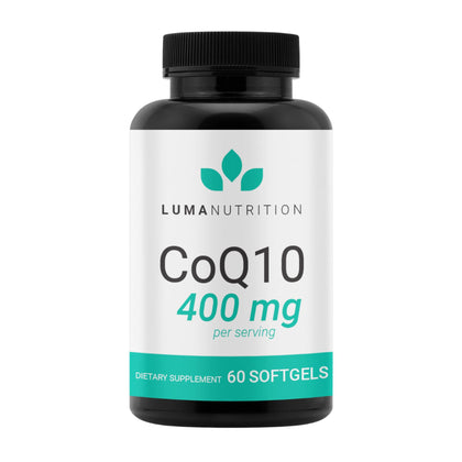 Luma Nutrition CoQ10 400mg Softgels - Premium Coenzyme Q10 - Co Q-10 200mg Softgel / 400mg Per Serving - 60 Liquid Softgels