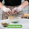 Comfy Package [100 Count Disposable Vinyl Gloves, Powder Free, Latex Free, Clear Gloves for Cooking and cleaning - Medium