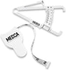 Body Fat Caliper and Measuring Tape for Body - Skinfold Calipers and Body Fat Tape Measure Tool for Accurately Measuring BMI Skin Fold Fitness and Weight-Loss - New Upgraded Design (White)