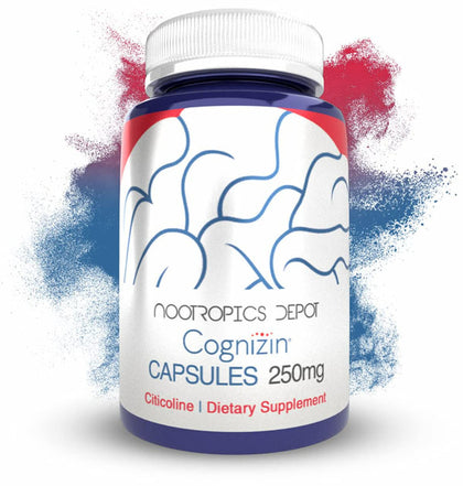 Nootropics Depot Cognizin Citicoline Capsules | 60 Count | Choline Supplement | Brain Health Supplement | Regulates Memory and Cognitive Function | Supports Attention, Focus and Recall