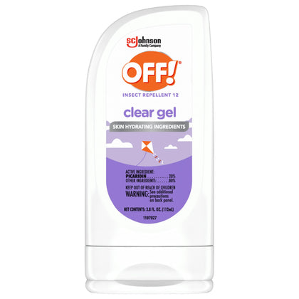 OFF! Clean Feel Insect Repellent Clear Gel with 20% Picaridin, Bug Repellent with Long Lasting Protection from Mosquitoes, Hydrating, 3.8 oz