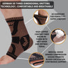 LISEPWU Copper Ankle Brace, Copper Infused Ankle Support Compression Sleeve for Men & Women, for Foot Pain Relief,Sprained Ankle, Achilles Tendonitis,Recovery, Daytime or Night Use(XL)