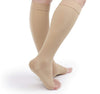 TOFLY® Compression Stockings (Pair), Grade Firm Support 20-30mmHg, Opaque, Unisex, Open Toe Knee High Compression Socks for Varicose Veins, Edema, Shin Splints, Nursing, Travel, Beige XXL