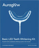 Auraglow Teeth Whitening Kit, Wired LED Accelerator Light, 35% Carbamide Peroxide Teeth Whitening Gel, 12 Whitening Treatments, (2) 3mL Whitening Gel Syringes, Whiten Teeth Faster