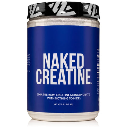 Pure Creatine Monohydrate - 200 Servings - 1,000 Grams, 2.2lb Bulk, Vegan, Non-GMO, Gluten Free, Soy Free. Aid Strength Gains, No Artificial Ingredients - Naked CREATINE