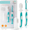 Cherish Baby Care Award-Winning Baby Toothbrush Set (3-24 Months) - Baby Finger Toothbrush, Training Toothbrush & Toddler Toothbrush - BPA-Free Infant Toothbrush Set, Baby First Toothbrush Set (Teal)