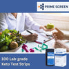 Prime Screen Ketone Test Strips: Testing Ketosis Based on Your Urine, 100 Ketone Urinalysis Tester Strips (Made in USA)