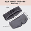 Kitsch Blackout Satin Sleep Mask, Softer Than Real Mulberry Silk Eye Cover, Soft Pressure Free Shade Blindfold for Puffy Eyes with Adjustable Straps, Weighted Eye Mask for Sleeping Women Men, Charcoal