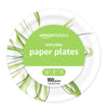 Amazon Basics Everyday Paper Plates, 8.62 Inch, Disposable, 100 Count