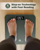 1 by ONE Digital Body Weight Scale, Bathroom Weighing Scale for People with Large LED Display, 400 lbs,Tape Measure and Batteries Included