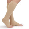 TOFLY® Compression Stockings (Pair), Grade Firm Support 20-30mmHg, Opaque, Unisex, Open Toe Knee High Compression Socks for Varicose Veins, Edema, Shin Splints, Nursing, Travel, Beige XXL