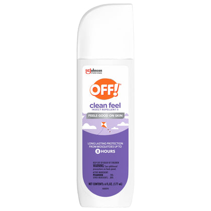 OFF! Clean Feel Insect Repellent Spritz with 20% Picaridin, Bug Spray with Long Lasting Protection from Mosquitoes, Feels Good on Skin, 6 oz