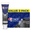 Crest 3D White Advanced Charcoal Teeth Whitening Toothpaste with Fluoride, 3.3 oz, Pack of 3