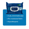 McKesson StayDry Disposable Wipe 12 Pack, 600 Washcloths - Large Adult Body and Incontinence Washcloths with Aloe and Vitamin E, Alcohol-Free, 50 Wipes Per Pack