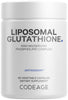 Codeage Liposomal Glutathione 1000 mg, GlutaONE Antioxidant Phospholipid Complex, L-Glutathione Reduced Capsules Supplement, Non-GMO Sunflower Oil & Lecithin Essential Phospholipids, Vegan, 60 ct