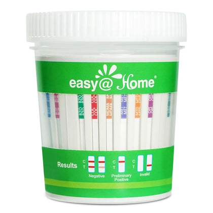 Easy@Home 14 Panel Drug Test Cup: Urine Drug Testing Kit for AMP/BUP/BAR/BZO/COC/MDMA/MET/MTD/OPI2000/OXY/PCP/PPX/TCA/THC50, Highly Sensitive Marijuana Tests for Home Use, #ECDOA-1144A3 (1)