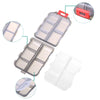 Zuihug 1Pack Travel Pill Organizer - 10 Compartments Pill Case, Compact and Portable Pill Box, Perfect for On-The-Go Storage, Pill Holder for Purse Gray