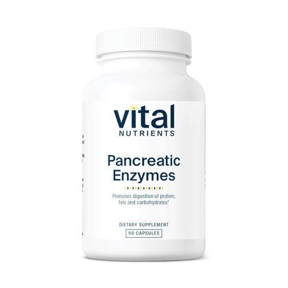 Vital Nutrients Pancreatic Enzymes 1000mg (Full Strength) | Pancreatin Digestion Supplement with Protease, Amylase & Lipase | Digestive Enzymes | Gluten, Dairy, and Soy Free | 90 Capsules