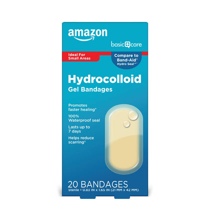 All Health Advanced Fast Healing Hydrocolloid Gel Bandages, Regular 20 ct | 2X Faster Healing for First Aid Blisters or Wound Care, 20 Count