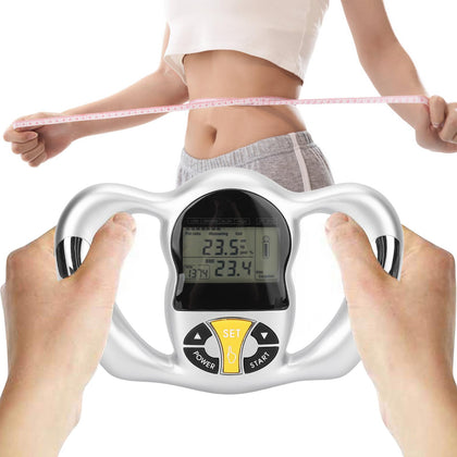 SOONALL Handheld Body Fat Analyzer, Calorie Bmi Measurement LCD Screen Portable Digital Health Monitor Body Fat Measuring Instrument Bmi Meter Fat Analyzer Body Fat Monitor Fat Measuring