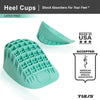 Tuli's Heavy Duty Heel Cups, Cushion Insert for Shock Absorption, Plantar Fasciitis, Sever’s Disease and Heel Pain, Made in the USA, Regular, 1 Pair