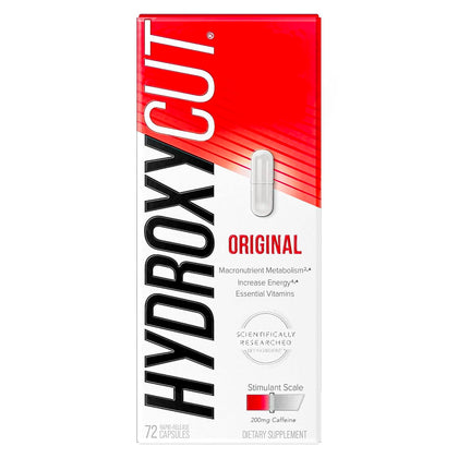 Hydroxycut Original - 72 Rapid-Release Capsules - 200 mg Caffeine - Boost Metabolism, Burn Calories, Increase Energy - for Women & Men