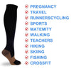 Double Couple 7 Pairs Copper Compression Socks for Men Women 20-30 mmHg Knee High Stockings