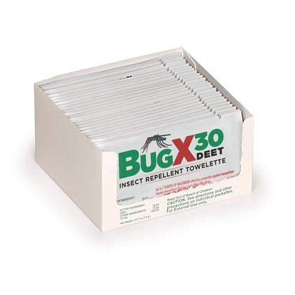 CoreTex Bug X 30 Mosquito, Tick, & Insect Repellent Wipes with 30% DEET - Pack of 25 Single-Use Bug Repellent Wipes for Up to 7 Hours of Reliable Protection Against 12 Types of Biting Insects