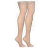 Truform Sheer Compression Stockings, 15-20 mmHg, Women's Thigh High Length, 20 Denier, Nude, Large